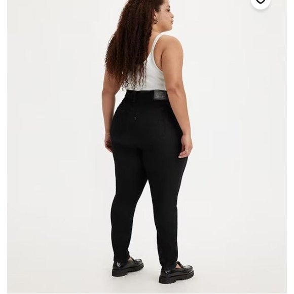 Levis Womens Jeans 32 High Rise Skinny Black Plus Size Stretch - Picture 2 of 10